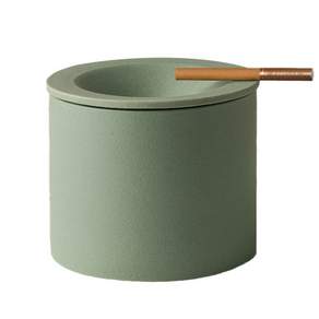 JHCompany 簡約地墊禮堂罩煙灰缸, 綠色, 1個