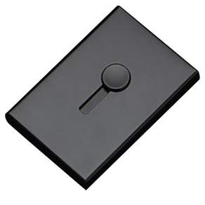 夏普金屬自動名片盒, 黑色的, 1個