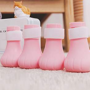 寵物矽膠浴鞋, 粉色的, 1個