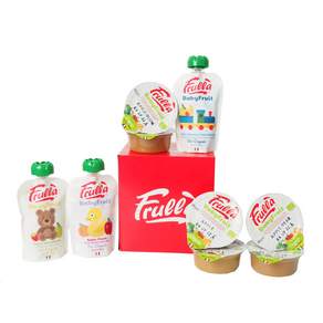 Frulla 副食品禮盒組 袋裝 100g 3入+杯裝 2入 3組 100g, 1組, 6種口味