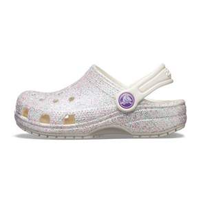 crocs 卡駱馳 Kids 兒童經典亮片 Clog K 洞洞涼鞋 206993-159