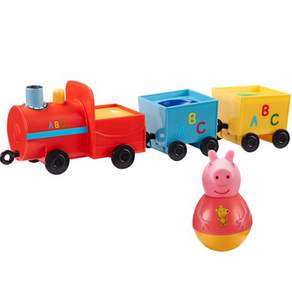 CHARACTER OPTIONS Peppa Pig Weebles 火車假人玩具, 混合顏色
