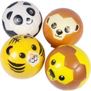 動物海綿彈力球 4件組, 混合顏色