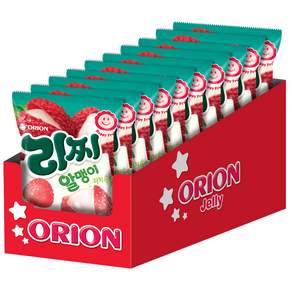 ORION 好麗友 果肉食感軟糖 荔枝口味, 10包, 67g