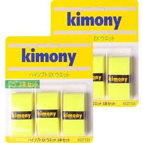 Kimony Highsoft EX系列羽球拍握把布 6入組, 螢光黃色(KGT131), 1組
