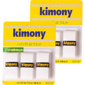 Kimony Highsoft EX系列羽球拍握把布 6入組, 白色(KGT131), 1組