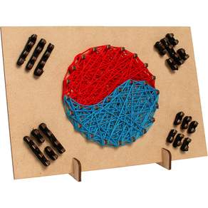 Minhwa Shop String Art 太極旗製作套組, 1套, 混色