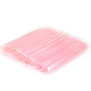 心形粉色吸管獨立包裝 (6x21) 吸管, 200個, 1袋