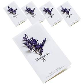 LABOUM 可愛設計乾花卡, 5個, 紫色
