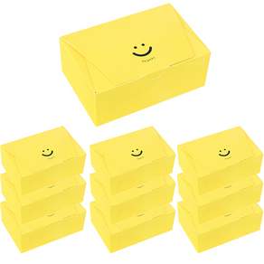 微笑可愛餅乾盒迷你, 10個, 黃色