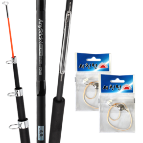 Combi 穿孔釣魚 anistic 4 根釣魚竿 + 2 套配重裝備, 黑色（釣魚竿）