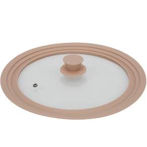 Dr.HOWS 26/28/30cm鍋子適用 多功能玻璃鍋蓋 粉紅色, 寬 310 毫米 x 高 55 毫米, 1個