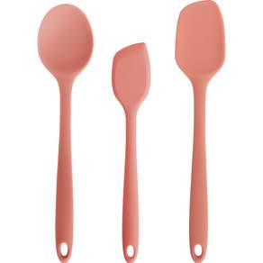 Firgi 副食品矽膠烹飪勺+抹刀 2種, 1組, Indi Pink