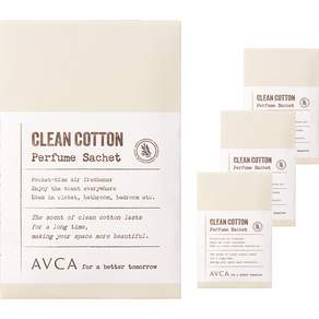 Abka香水香包衣櫃清新劑清潔棉原品, 20g, 4個, Clean Cotton