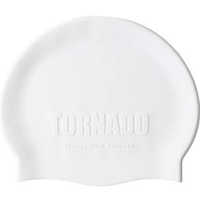龍捲風設計矽膠泳帽 TC2000, 白色, 1個