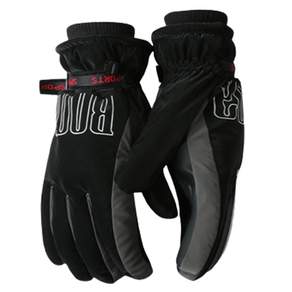 Riverfox 摩托車騎士滑雪智慧觸控冬季手套, 黑色