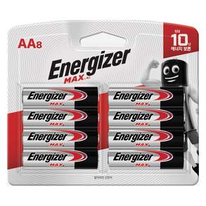 Energizer 勁量 鹼性最大 AA 電池, 1個, 8入