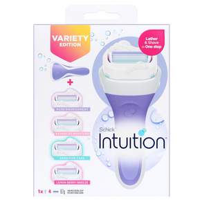 Schick 舒適牌 Intuition Variety 版更新除毛器紫色 + 4 個額外刀片套裝, 1組, 1組