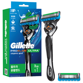 Gillette 吉列 2024 Proglide Ultra刮鬍刀 柄+刮鬍刀片 2入, 1組