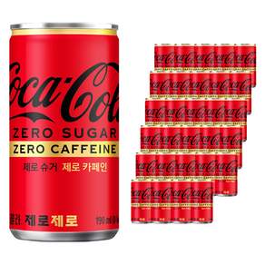 Coca-Cola 可口可樂 零卡可樂 零咖啡因, 30罐, 190ml