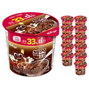 Kellogg's 家樂氏 杯裝巧克力格格脆, 40g, 12入