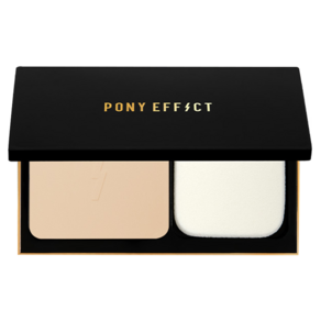 PONY EFFECT 絕對無瑕全能柔焦粉餅 10.5g, 001 Light Beige, 1個