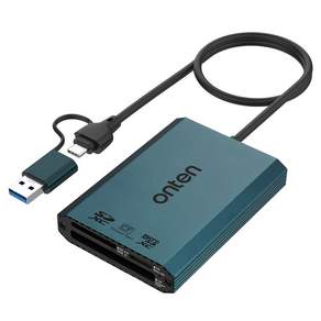 onten 歐騰 Coms USB 3.2 Gen1 CF SD TF 記憶卡讀卡器, FW866, 混色