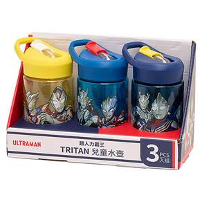 KiKimmy ULTRAMAN 超人力霸王 TRITAN 兒童水壺3件組, 400ml, 1組