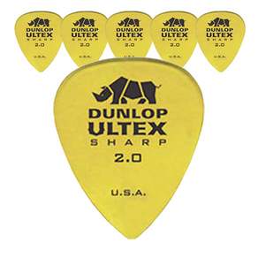 Dunlop Ultex Sharp 吉他撥片 6p + 獨木舟鈴撥片 3p, 1組