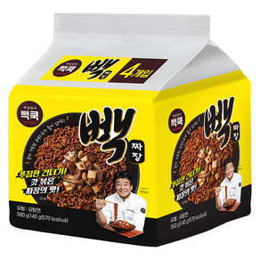 PAIK COOK 白種元炸醬泡麵 140g, 4包