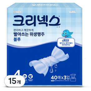 Kleenex 舒潔 可水洗衛生抹布 藍色, 40張, 15入