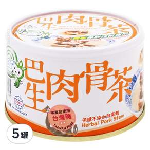 軒閣食品 鮮盒子 巴生肉骨茶, 230g, 5罐