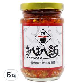 扒扒飯 雙椒醬, 260g, 6罐