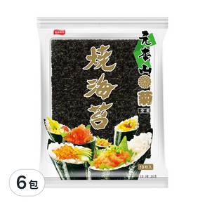 元本山 菊燒海苔 10片入, 25g, 6包