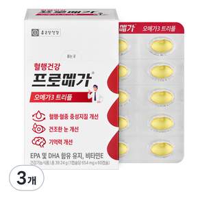 鍾根堂 Omega-3魚油膠囊, 60顆, 3盒