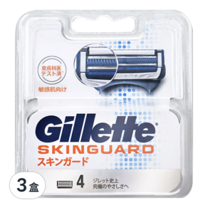 Gillette 吉列 SkinGuard 紳適系列刮鬍刀頭, 4個, 3盒