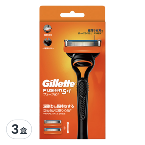 Gillette 吉列 Fusion鋒隱系列 刮鬍刀 刀架 + 刀頭 x 2個, 3盒