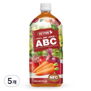 NFC ABC蔬果汁, 1000ml, 5瓶