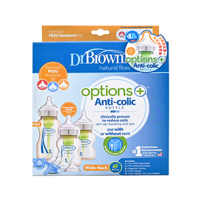 DrBrown's 防脹氣OPTIONS+ PESU 寬口兩用奶瓶組合包 0歲以上, 1組