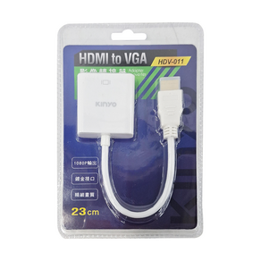 Kinyo HDMI轉VGA影像轉接器 23cm 34g, HDV-011, 1個