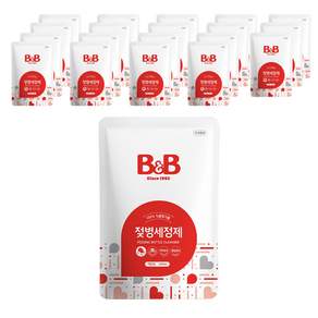 B&B 奶瓶清潔液補充包, 500ml, 20入