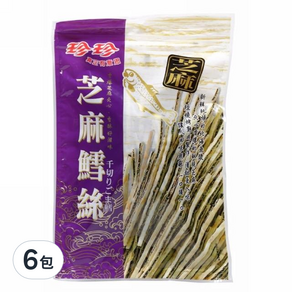 珍珍 芝麻鱈絲, 120g, 6包