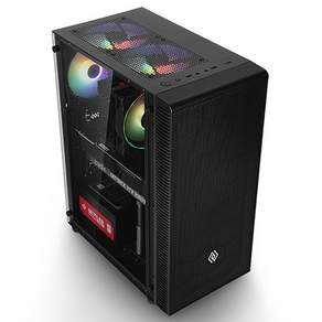 ABKO NCORE PLUS Kernel 鋼化玻璃 Lunar Rainbow PC 機箱 中塔 黑色, 單品
