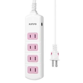 Kinyo 延長用電源線組 4插2孔 CG204-4, 1.2m, 1個