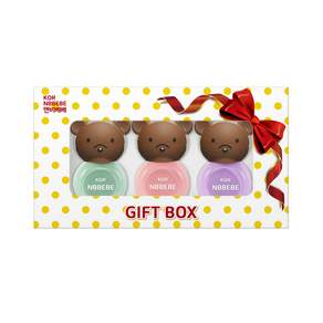 NBBEBE 兒童用指甲油 三色禮盒, A款 奶油薄荷綠 4ml + 奶油紫 4ml + 奶油粉 4ml, 1盒