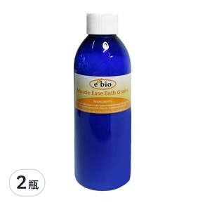 e'bio 伊比歐 筋肉放鬆精油泡澡 去角質浴鹽, 200g, 2瓶