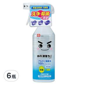 LEC 激落君電解水清潔劑, 400ml, 6瓶