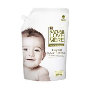 NATURE LOVE MERE 嬰兒衣物柔軟精補充包, 1.3L, 2包