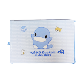 KU.KU Duckbill 酷咕鴨 嬰兒感溫記憶枕 (加厚)+枕套, 藍色