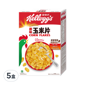 Kellogg's 家樂氏 CORN FLAKES 公雞玉米片 原味玉米片, 275g, 5盒